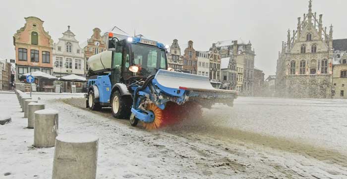 Sneeuwruimen in Mechelen